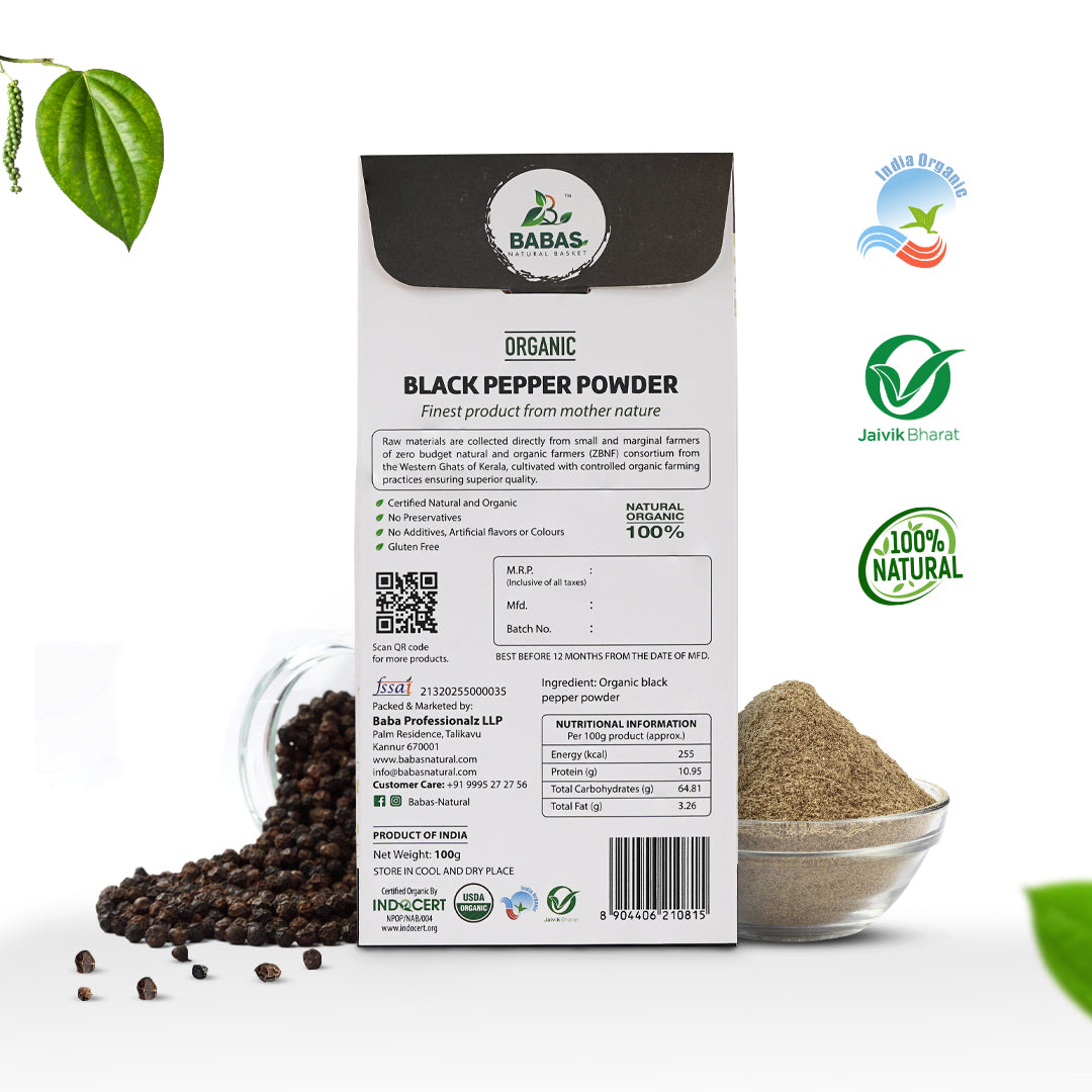 Babas Organic Black Pepper Powder 100g