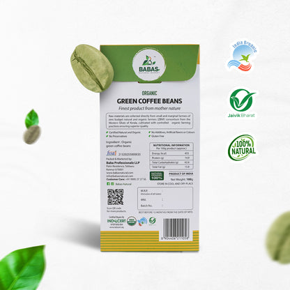 Babas Organic Green Coffee Beans 100g