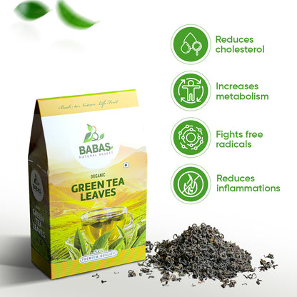 Babas Organic Green Tea Leaves 100g