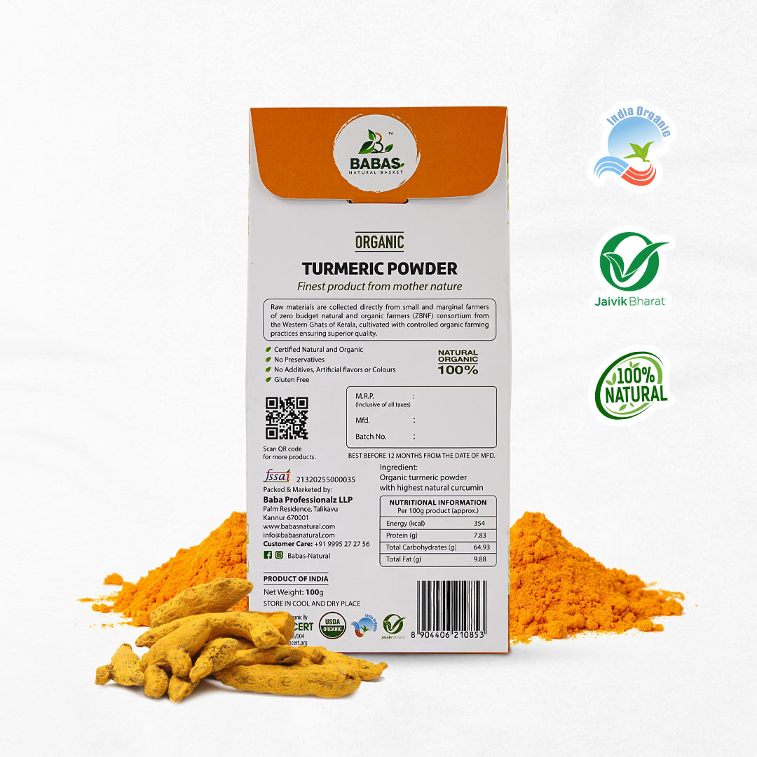 Babas Organic Turmeric Powder 100g